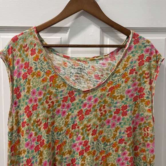 Natural Life Women’s Hangout Floral Knit Sleeveless Maxi Dress Size L/XL Boho - Picture 4 of 7